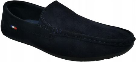 Granatowe mokasyny męskie Lily Shoes E502-2