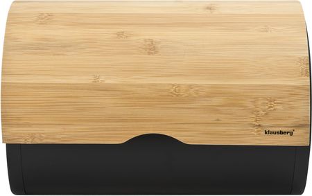 Chlebak drewniany czarny 32x24x20,5cm Klausberg