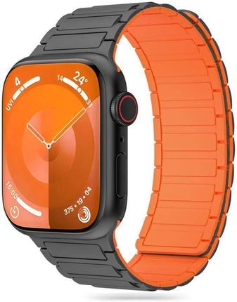 Tech-Protect Pasek IconBand Magnetic do Apple Watch 4/5/6/7/8/9/SE/Ultra (42/44/45/49mm) Szaro-pomarańczowy