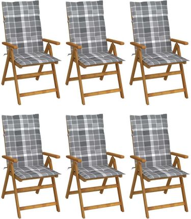 Zakito Europe Krzeseła Ogrodowe Drewniane Z Poduszkami 57X69X111cm Szare Ze3064133