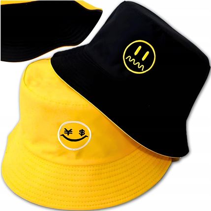 Bucket Hat czapka Kapelusz Rybacki Damska Męska Czarny dwustronna lato