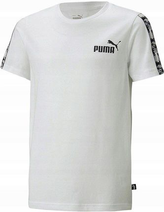 T-shirt Koszulka sportowa chłopięca Puma ESS Tape Camo r.164 Biała Luźna
