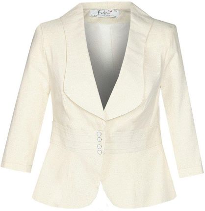 Żakiet FZA672 EKRI CIEMNY+ ZŁOTA NIĆ