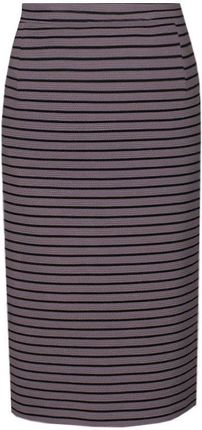 Spódnica FSP641 RÓŻOWY BRUDNY czarny prążek