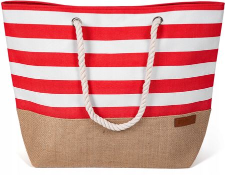 Torba Plażowa Heyo Miejska Shopper Na Plażę Piknik Zapinana Duża