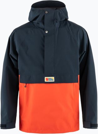 Fjällräven Kurtka Przeciwdeszczowa Męska Vardag Hydratic Anorak Dark Navy Flame Orange