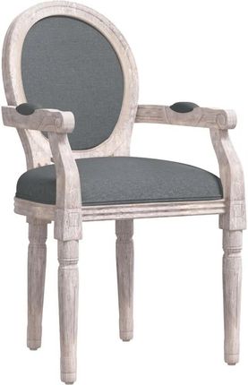 Zakito Home Krzesło Stołowe Francuski Styl 54X56X96,5 Ciemnoszare 100035145154_344481