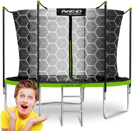 Neo-Sport Neo Sport Neosport Trampolina Ogrodowa 10Ft 312cm Z Siatką Wewnętrzną I Drabinką