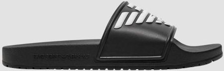 EA7 EMPORIO ARMANI Czarne klapki Mules PVC logo