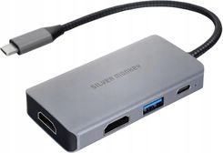Zdjęcie Silver Monkey Adapter USB-C - 2x HDMI 4K60Hz, USB-A, PD 100W (SMA212) - Poznań