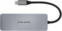 Zdjęcie Silver Monkey Adapter USB-C - HDMI, 3xUSB, USB-C, PD 100W (SMA211) - Płoty