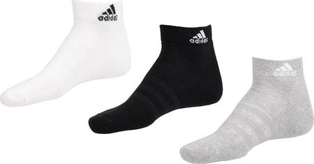 Skarpety adidas Cushioned Sportswear Ankle Socks 3P białe, szare, czarne IC1281