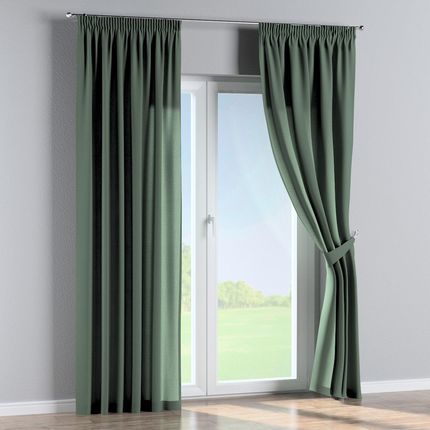 Dekoria Zasłona na taśmie marszczącej 1 szt. zgaszony zielony Linen 130x260 cm - zdjęcie 4