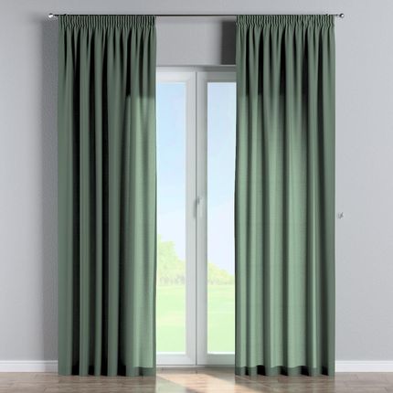 Dekoria Zasłona na taśmie marszczącej 1 szt. zgaszony zielony Linen 130x260 cm - zdjęcie 2