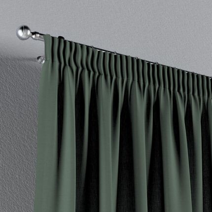 Dekoria Zasłona na taśmie marszczącej 1 szt. zgaszony zielony Linen 130x260 cm - zdjęcie 3
