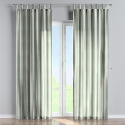 Dekoria Zasłona na szelkach 1 szt. zielono-białe pasy (1,5cm) Quadro 130x260 cm - zdjęcie 2