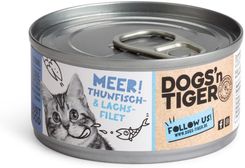Dogs'N Tiger Korzystny Zestaw Cat Filet Tuńczyk I Filet Z Łososia Karma Mokra 24X70G