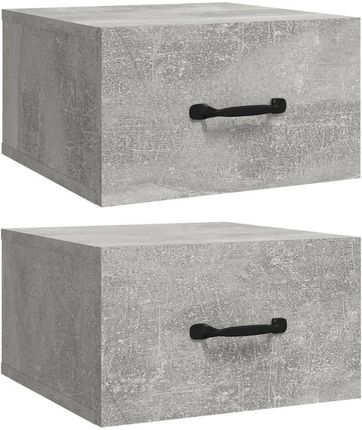 Wiszące Szafki Nocne Beton 35x35x20 Szare