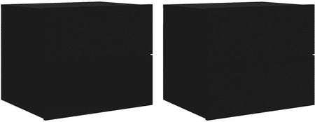 Wiszące szafki nocne LED RGB 50x39x41 cm, czarny