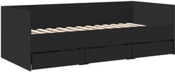 Zakito Europe Leżanka 2 W 1 Z Szufladami Czarna 193X78X65 Cm 100035145153_3280833