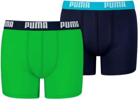 Puma Bokserki dla dzieci Puma Basic Boxer 2P granatowe, zielone 935454 03