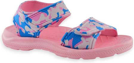 Sandały dla dziewczynki z lekkiej pianki Axim 2234 Różowe na rzepy