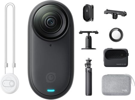 Insta360 GO 3S (128GB) - Mini Kamera Sportowa 4K Czarna - Zestaw Podróżny