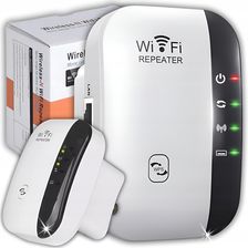 Wzmacniacz Sygnału Wifi Mocny Zasięg 300 Mb/S Repeater 2 Tryby Funkcja Wps
