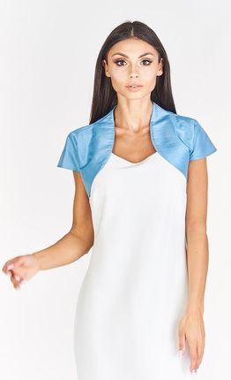 Bolerko FBL172 BŁĘKITNY CIEMNY tafta