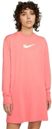 Nike Sukienka damska Nike Nsw LS Dress Prnt różowa DO2580 603