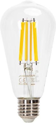 Żarówka LED Filament Przezroczysta retro ST64 E27 16W biała ciepła