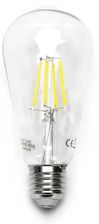 Żarówka LED Filament Przezroczysta retro ST64 E27 12W biała zimna