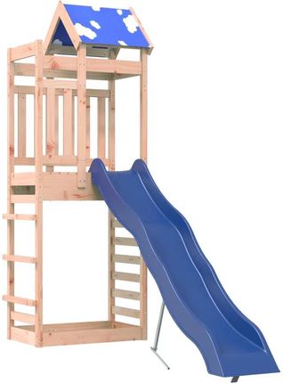 Zakito Europe Drewniana Wieża Zabaw Z Zjeżdżalnią 226,5X77X239Cm Czerwono-Brązowy