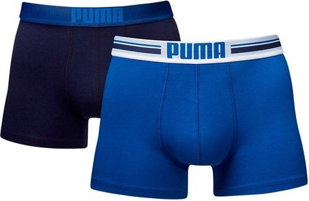 Puma Bokserki męskie Puma Placed Logo Boxer 2P niebieskie, granatowe 906519 01