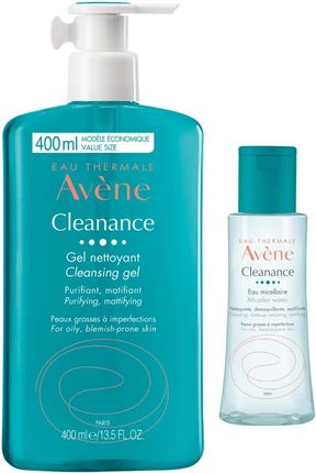 Avene Cleanance Żel Oczyszczający 400ml + Woda Micelarna 100ml