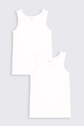 Podkoszulek dziewczęcy biały 2 pack