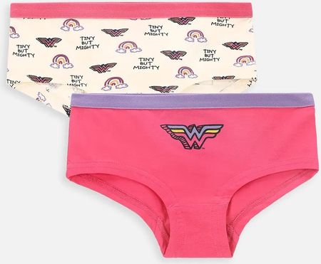 Majtki dziewczęce wielokolorowe hipsterki 2 pack, licencja WONDER WOMAN