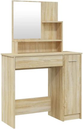 Zakito Home Toaletka Z Lustrem Dąb Sonoma 86,5X35X136 Cm