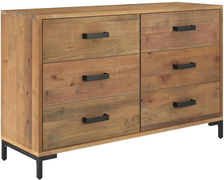 Zakito Home Komoda Vintage 6 Szufladowa 110X35X70 Cm Brązowa