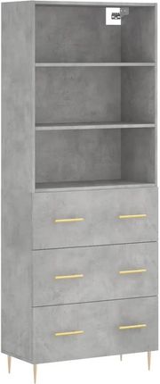 Zakito Home Szara Komoda Z Metalowymi Nóżkami 69,5X34X180 Cm