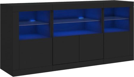 Zakito Komoda Led Rgb Z Dużą Przestrzenią 142,5X37X67 Cm Czarna