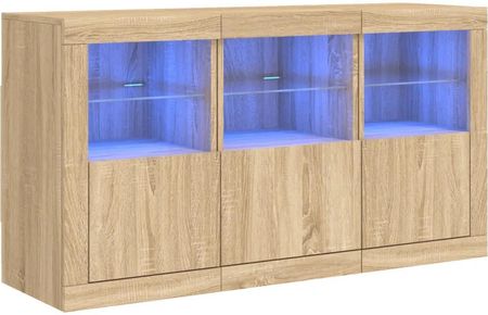 Zakito Europe Komoda Led 123X37X67 Cm Dąb Sonoma