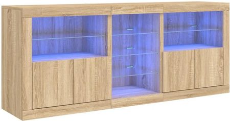 Zakito Komoda Led Z Oświetleniem Rgb 181,5X37X67 Cm Dąb Sonoma