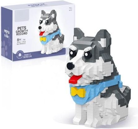 Doris Klocki Konstrukcyjne Pies Husky Figurka 3D 796El.