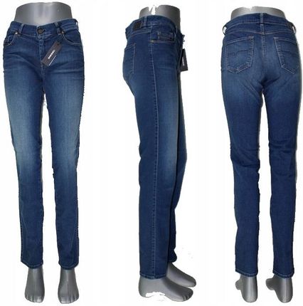 Damskie jeansy Diesel Slandy 00SFXP086AL Regular Slim oryginalne - W30/L34
