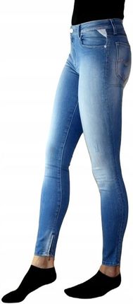 Damskie jeansy Replay Cherilyn wyszczup. rurki z zamkami oryginalne W30/L28