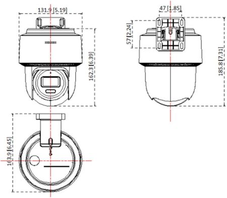 Kamera obrotowa IP HiLook PTZ-N4MP-P Mikrofon, Głośnik IR+LED, Autotracking 4Mpx, 2.8mm Obraz 2K, Obrotowa, Podwójny oświetlacz LED/IR - zdjęcie 2