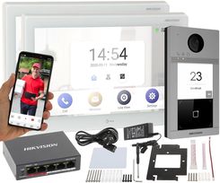 Wideodomofon WiFi IP Hikvision 2 Duże Monitory 10