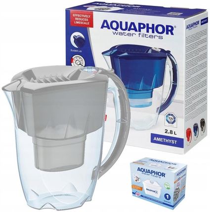 Dzbanek filtrujący Aquaphor Amethyst 2,8l Szary + Filtr Wkład Maxfor Plus