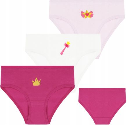 3x Majtki Figi Dziewczęce Bawełniane Kolorowe Dziecięce Moraj 86-92